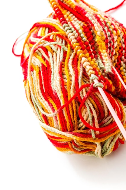 Closeup colorful thread texture